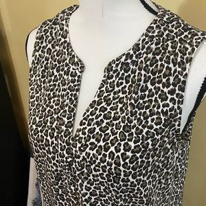 Leopard print button up blouse